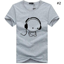 Load image into Gallery viewer, Tee Shirt Men  Clothes Men T Shirt Fashion Printed Cartoon Short Sleeve Music Casual Cotton