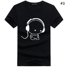 Load image into Gallery viewer, Tee Shirt Men  Clothes Men T Shirt Fashion Printed Cartoon Short Sleeve Music Casual Cotton